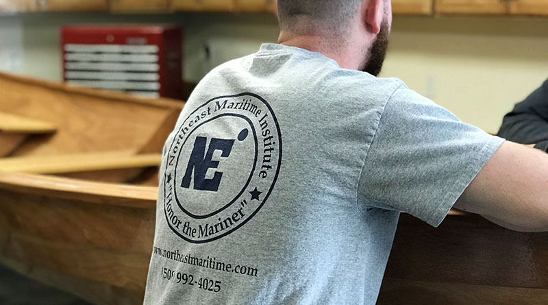 Northeast Maritime Institute, t-shirt, Honor the Mariner, woodshop, boat building, hands-on learning
